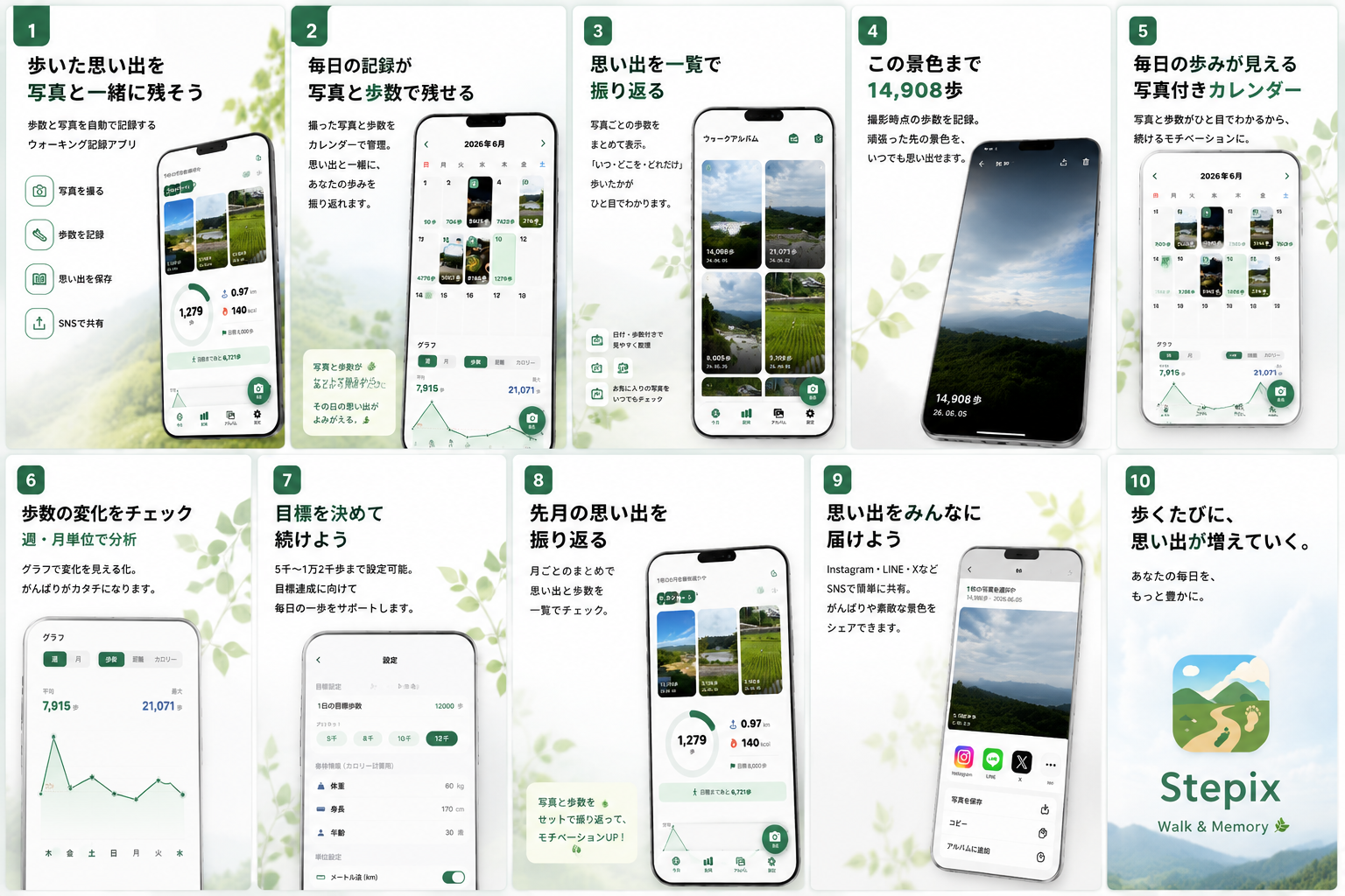 Stepix 機能一覧